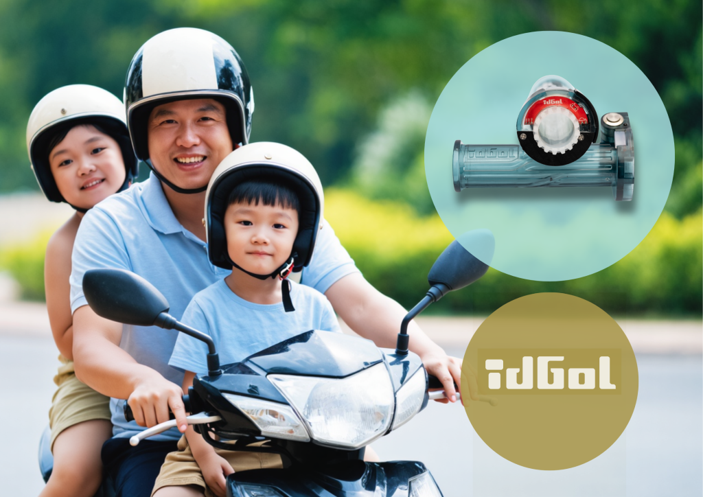 TAY GA AN TOÀN IDGOL: 1 GIẢI PHÁP AN TOÀN CHO GIA ĐÌNH 1 tay ga an toàn idGoL - giải pháp an toàn giao thông cho gia đình